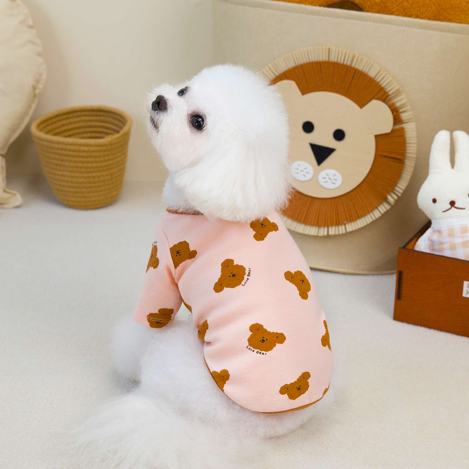 犬服 くまさんプリントTシャツ