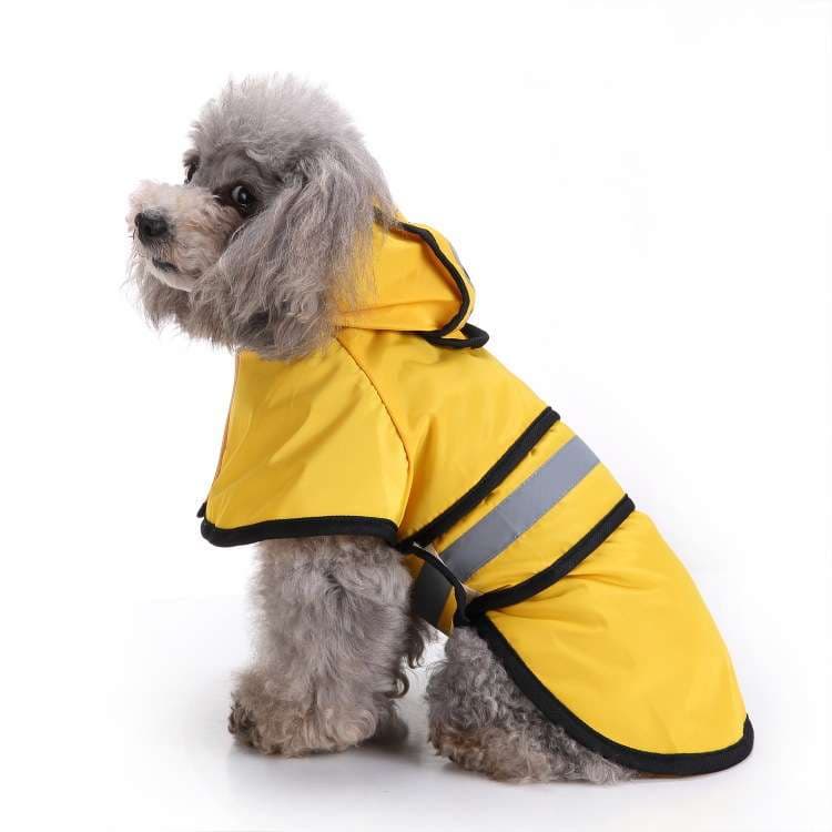 犬服 小型犬用レインウェア 反射テープ付き