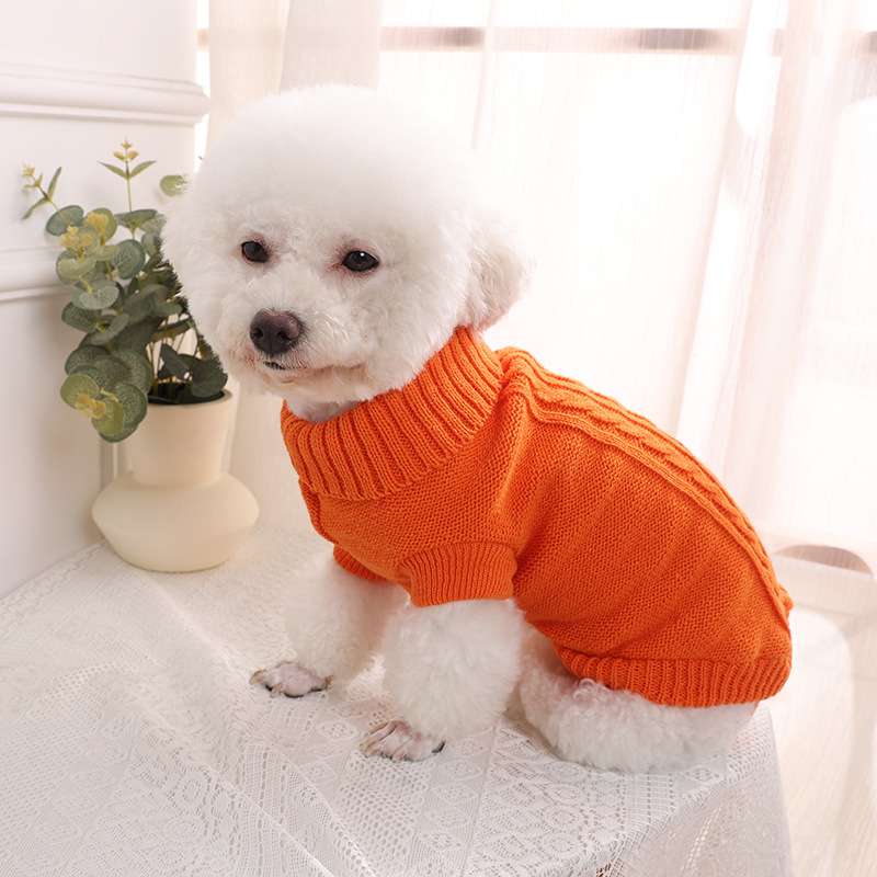 犬服 もこもこニットセーター 愛犬用あったか冬服