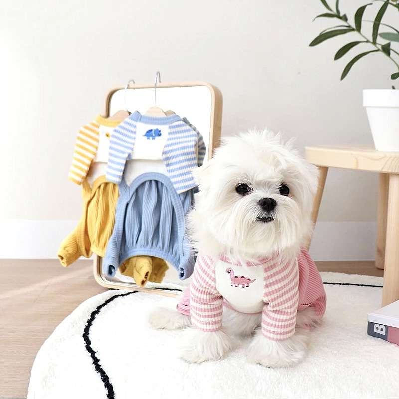 犬服 ふわもこ素材の小型犬用オーバーオール