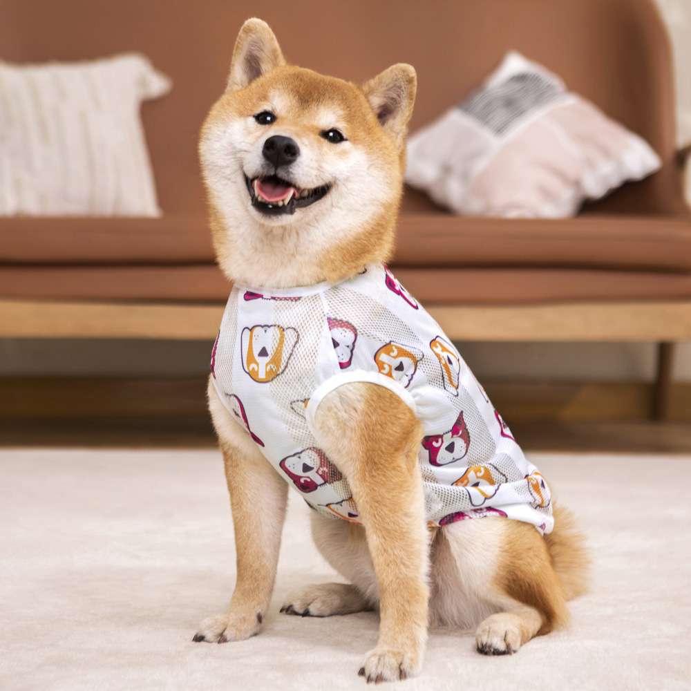 犬服 中型犬用おしゃれメッシュタンクトップ