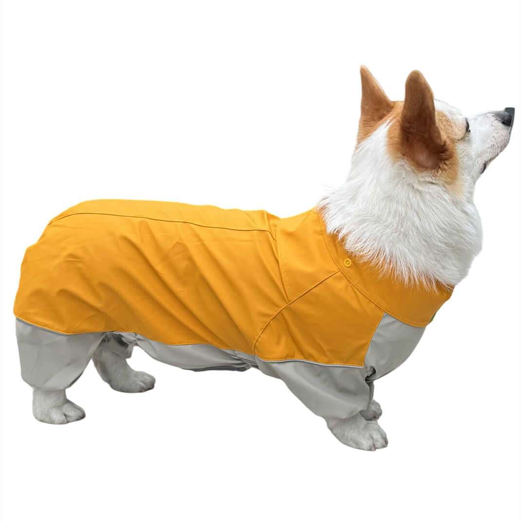 犬服 雨粒から守るペット用レインコート