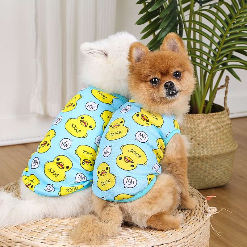 犬服 小型犬用アヒル柄タンクトップ
