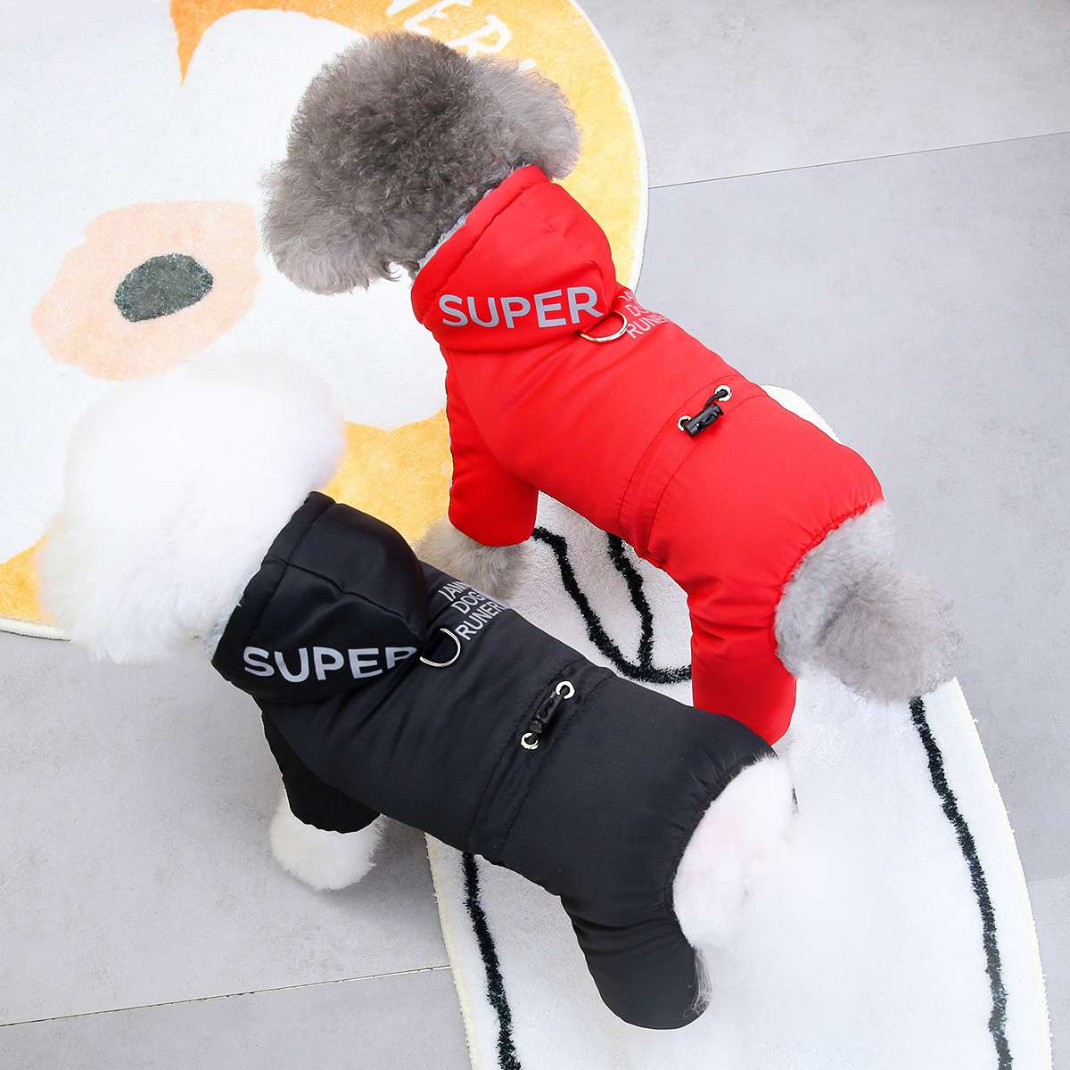 犬服 ふわもこ小型犬用防寒ジャケット