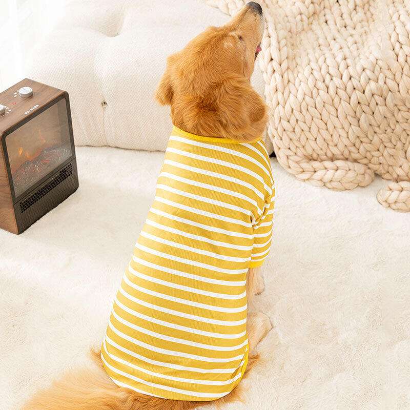 犬服 大型犬用シンプルボーダーTシャツ