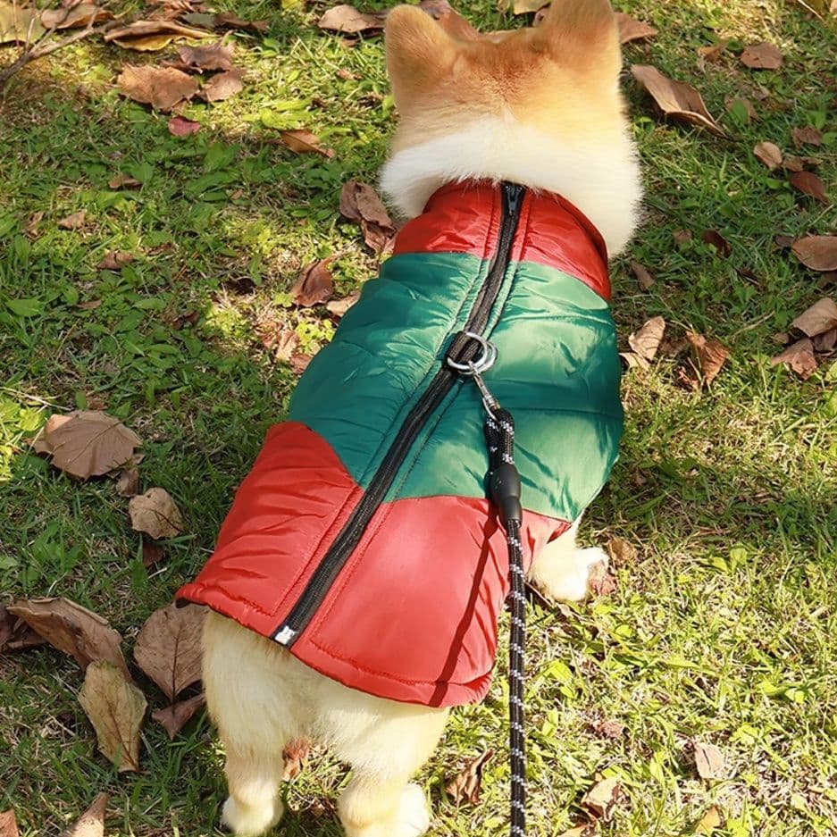 犬服 アウトドア風切り替えコート