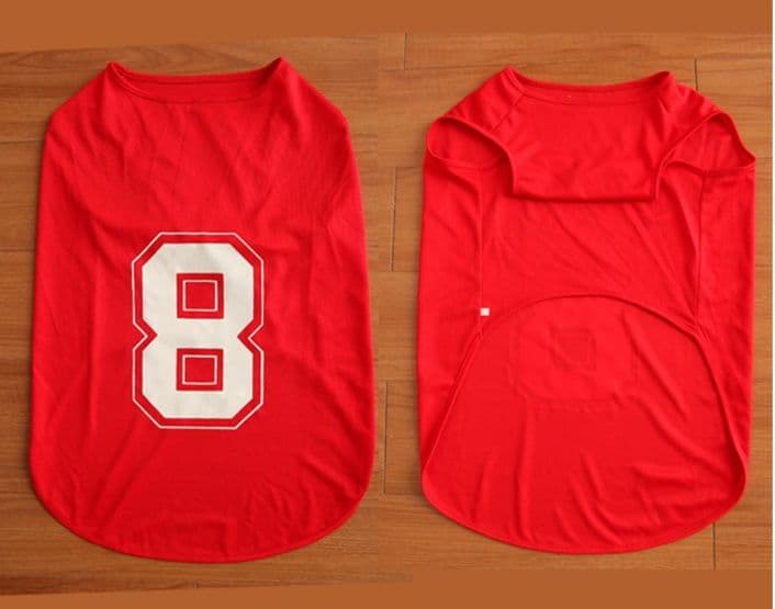 犬服 背番号プリント入りスポーツタンクトップ