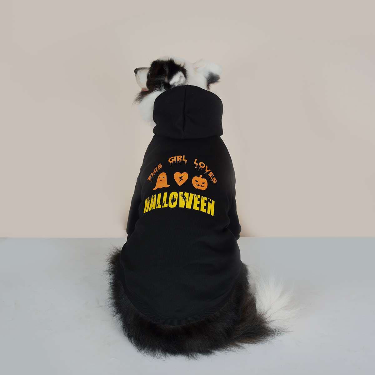 犬服 ハロウィン柄フード付きパーカー