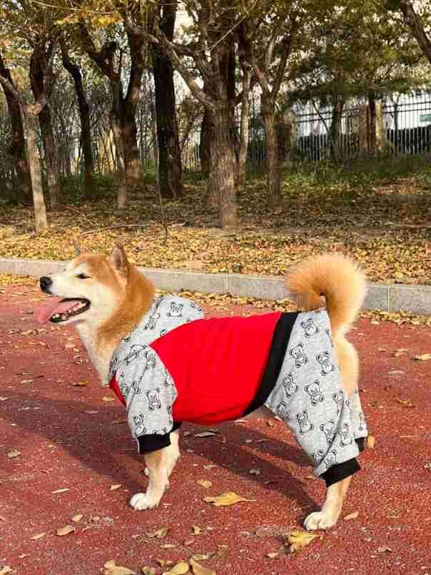 犬服 モコモコ全身つなぎパジャマ