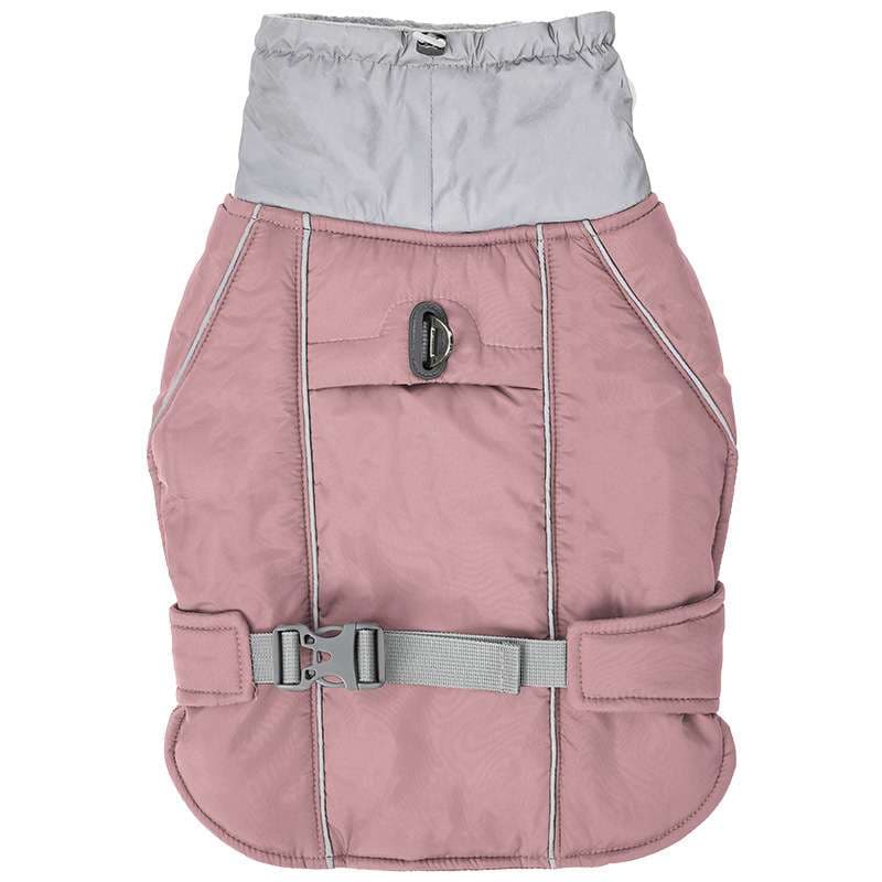 犬服 中型犬用防寒ベスト ハーネス一体型