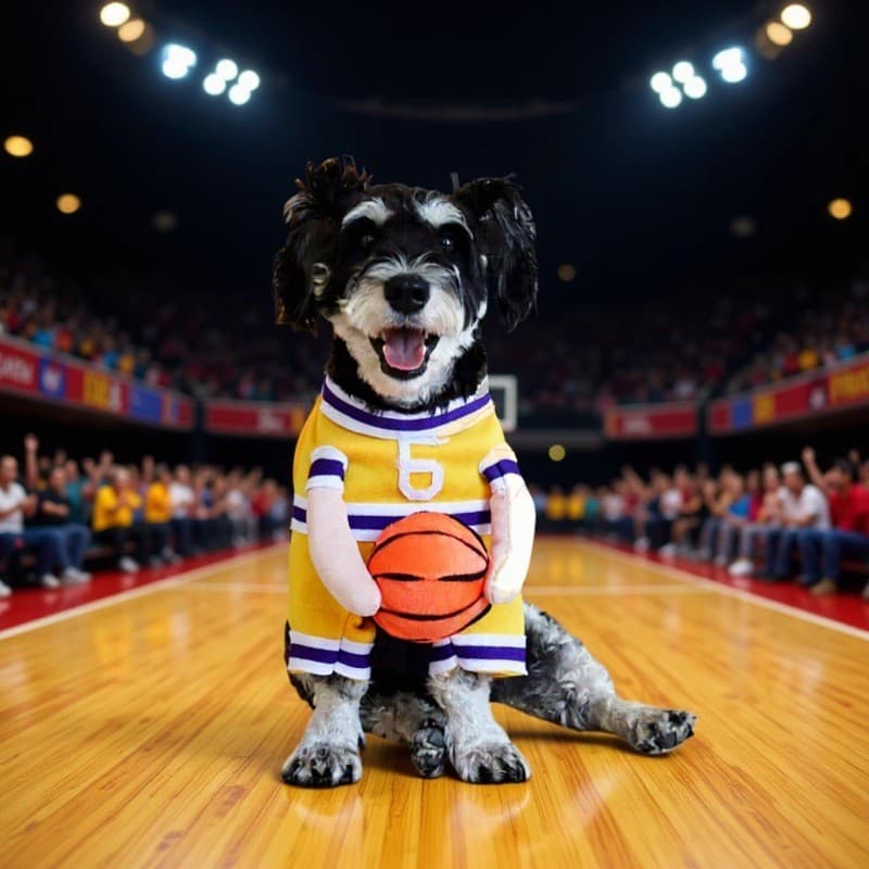 犬服 バスケットボール選手風なりきりつなぎ