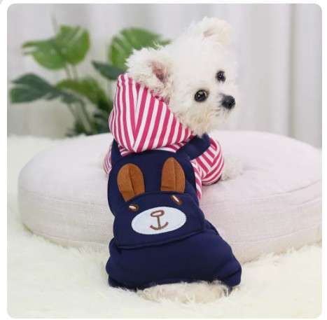 犬服 わんちゃん用うさぎさん着ぐるみロンパース