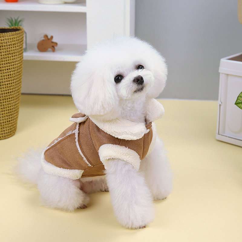 犬服 もこもこ防寒ベスト 愛犬用あったかウェア
