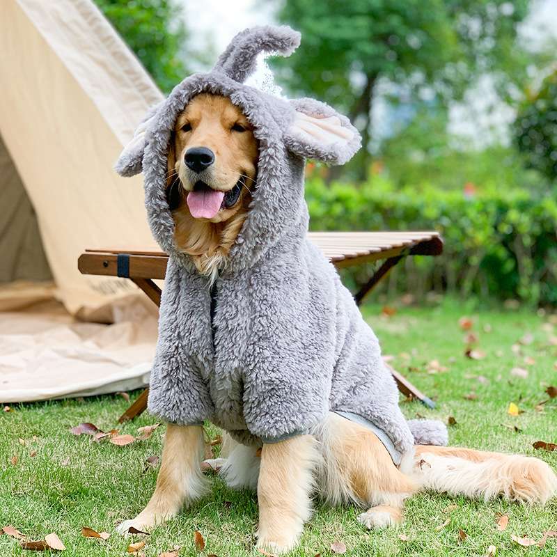 犬服 もこもこわんちゃんの変身パーカー