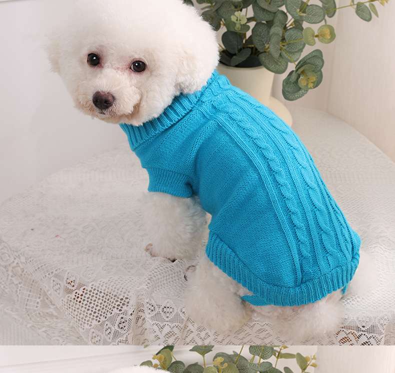 犬服 もこもこニットセーター 愛犬用あったか冬服