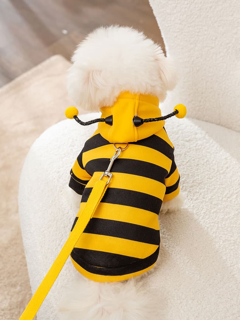 犬服 ミツバチ風ふわもこトレーナー