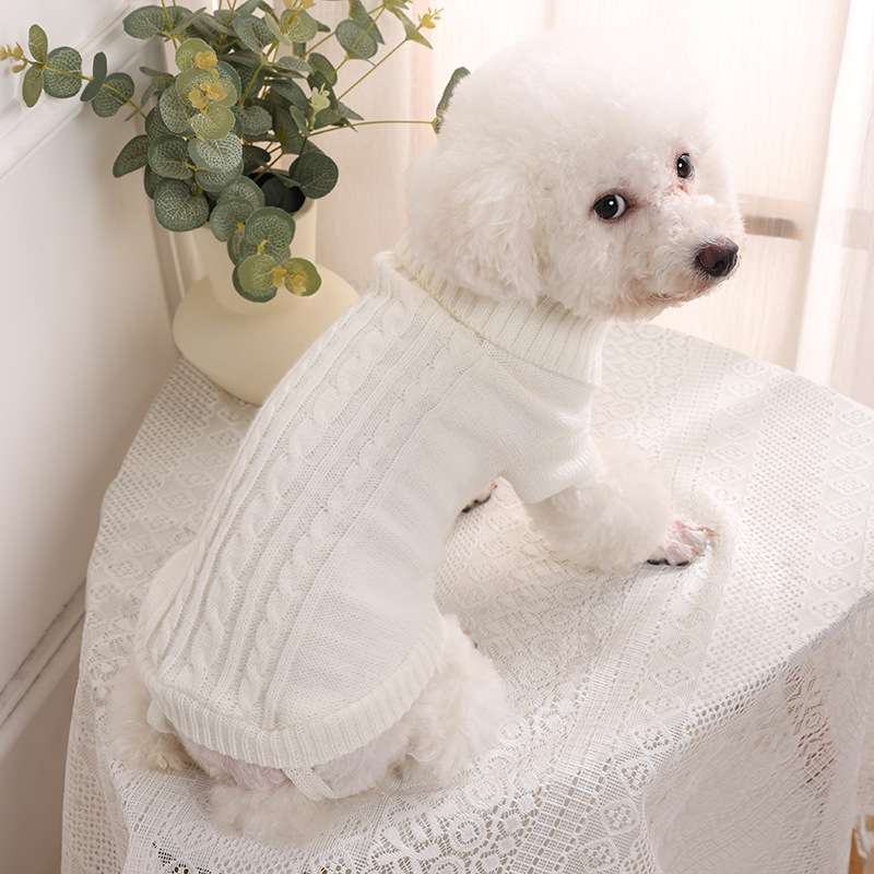 犬服 もこもこニットセーター 愛犬用あったか冬服