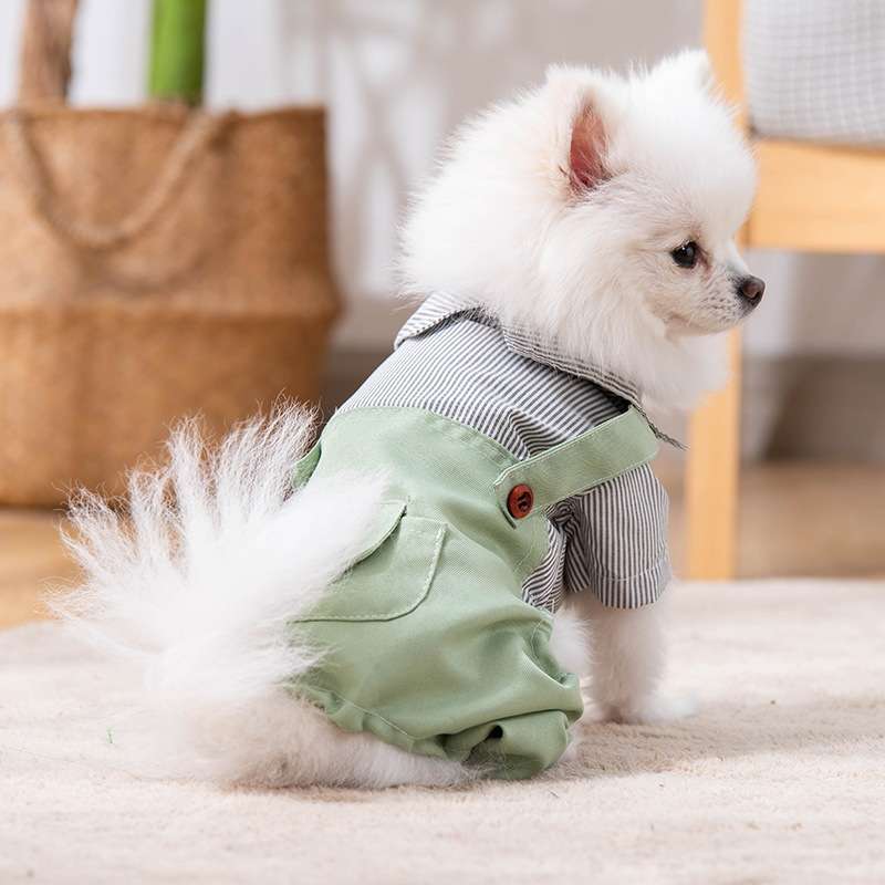 犬服 ふわもこワンちゃんのオシャレつなぎ