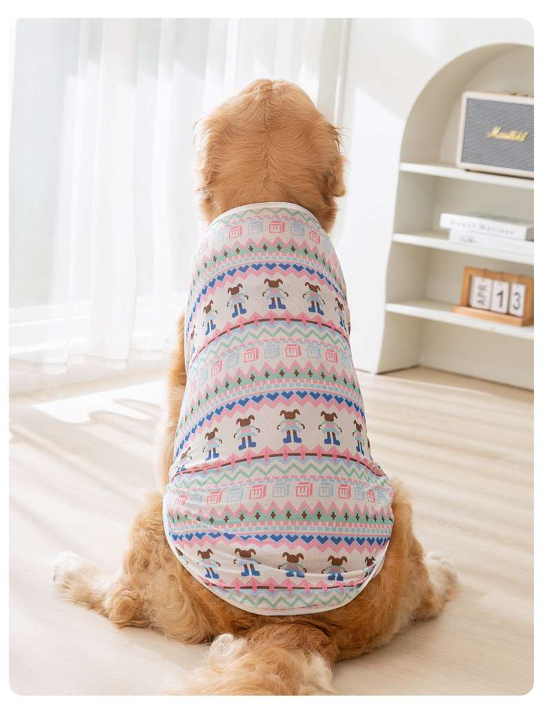 犬服 クマさん模様のかわいい犬用タンクトップ