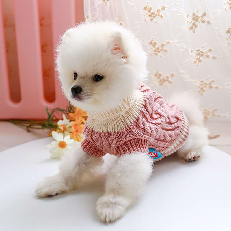 犬服 ふわもこ小型犬用ニットセーター