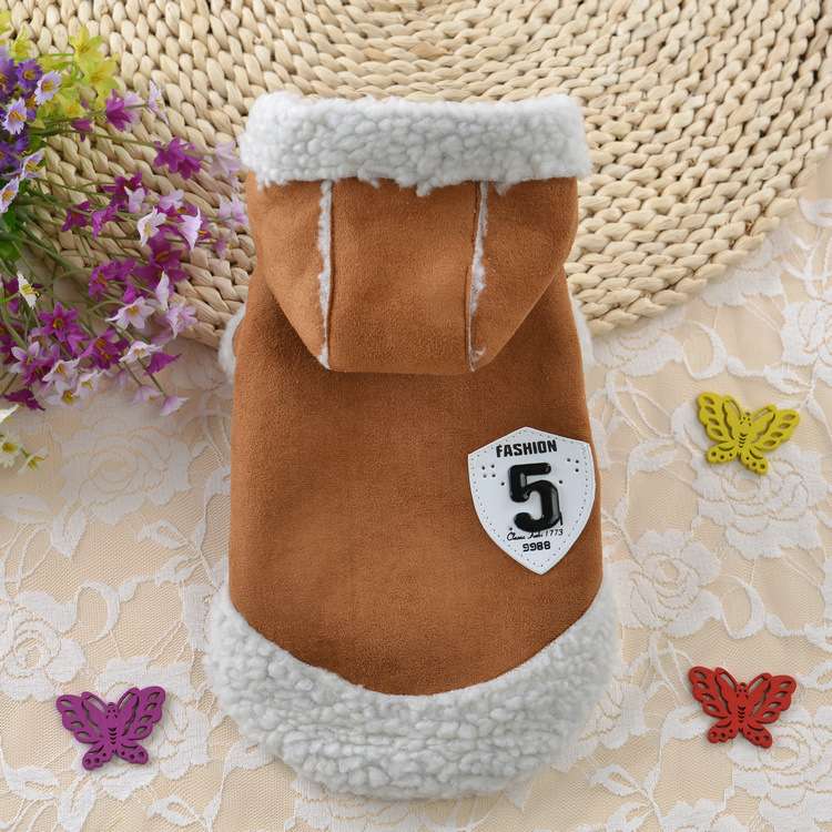 犬服 もこもこ暖か犬用ジャケット