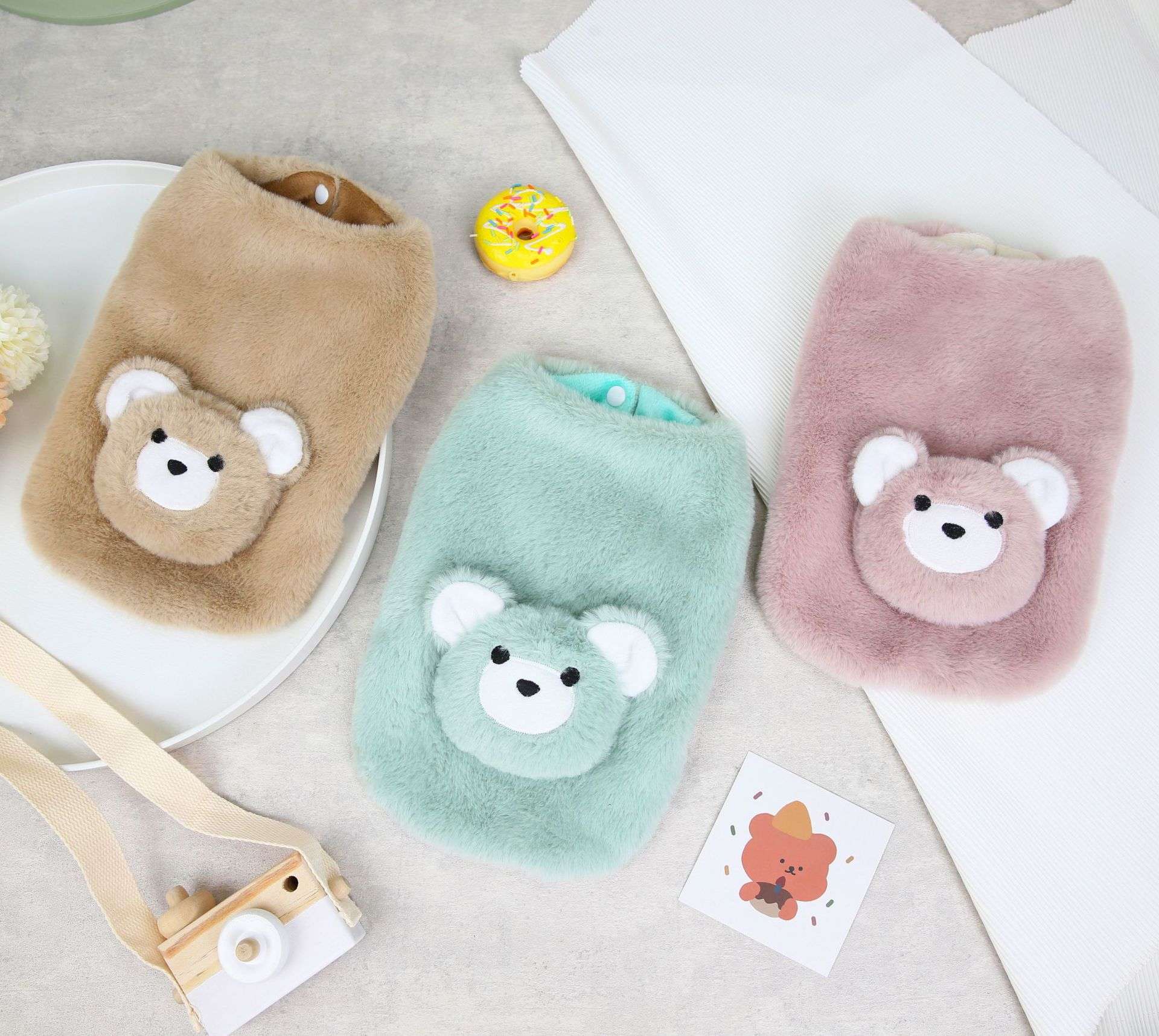 犬服 もこもこクマさん柄ペット用パーカー