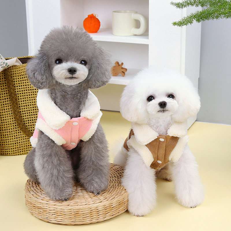 犬服 もこもこ防寒ベスト 愛犬用あったかウェア