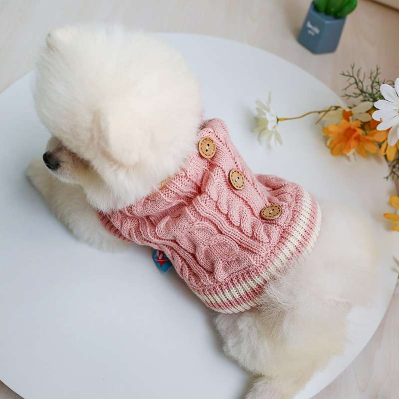 犬服 ふわもこ小型犬用ニットセーター