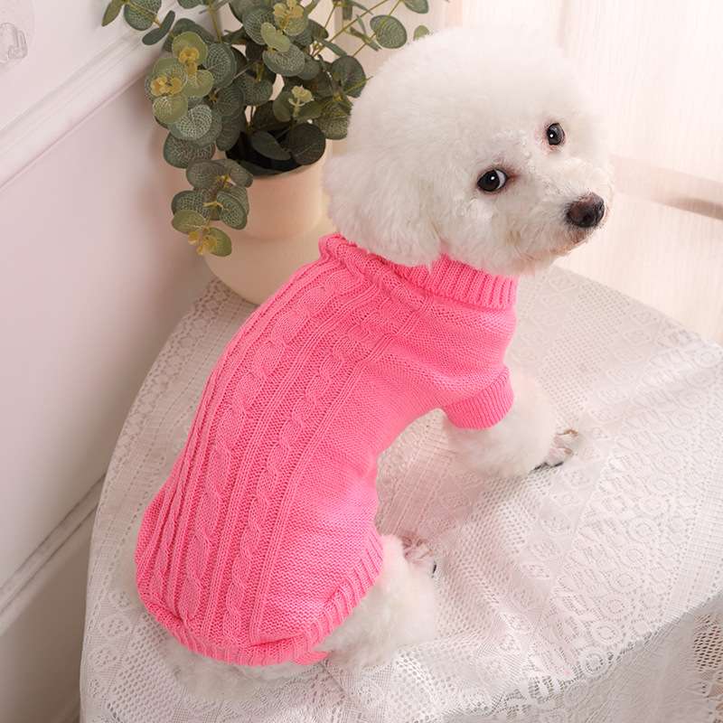 犬服 もこもこニットセーター 愛犬用あったか冬服