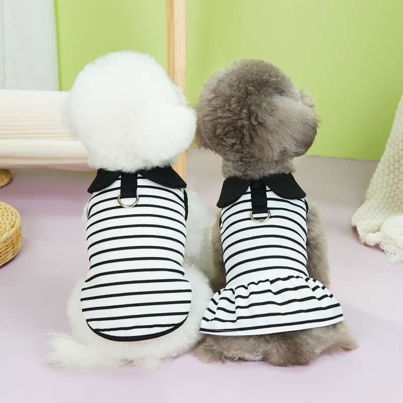 犬服 ふわもこワンちゃん用マリンボーダー