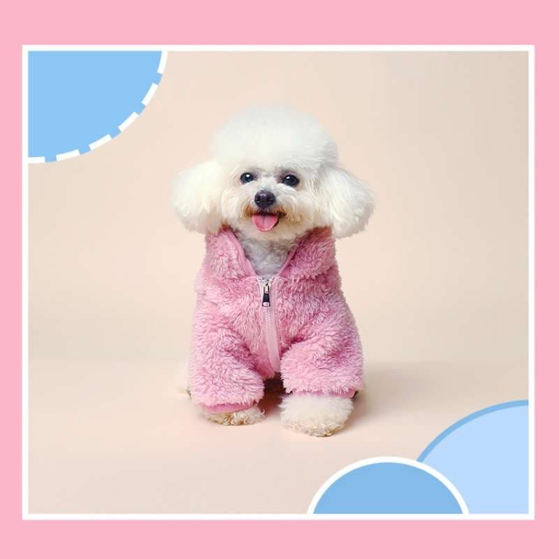 犬服 もこもこペットのあったかベスト