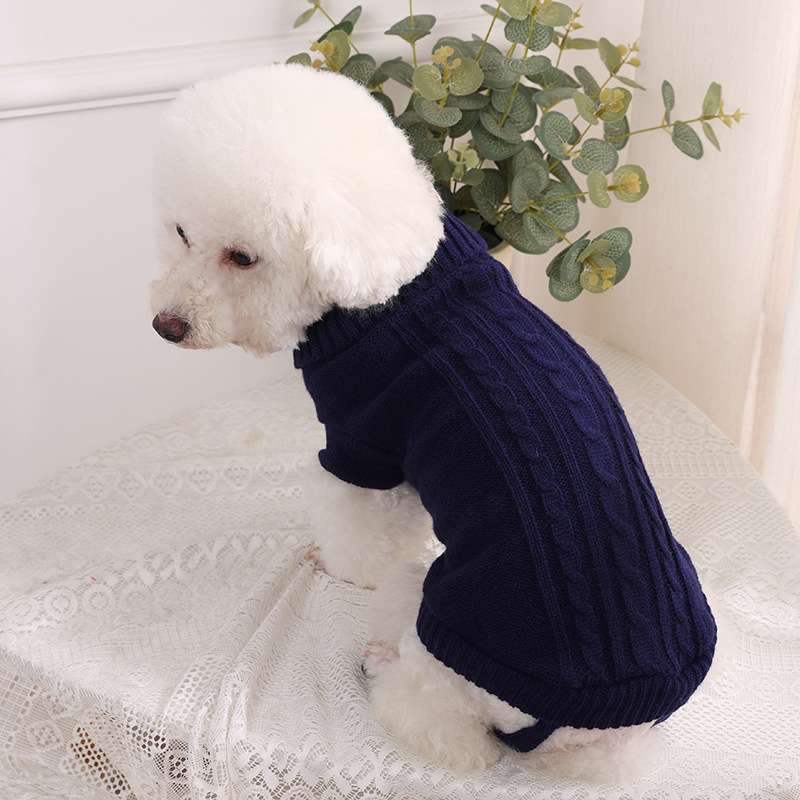 犬服 もこもこニットセーター 愛犬用あったか冬服