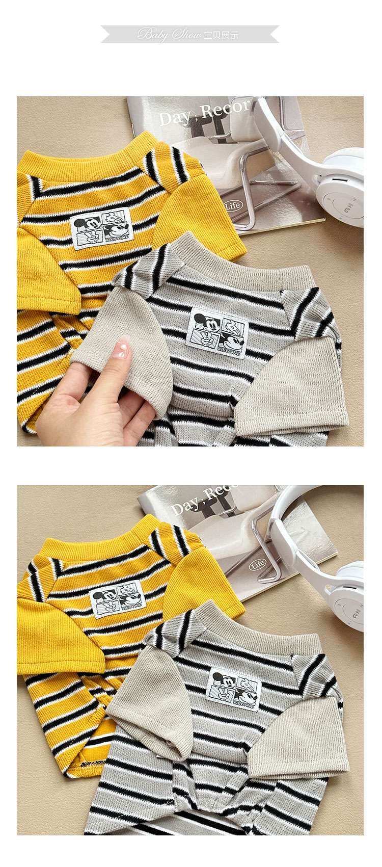 ストライプ柄ニットセーター犬服