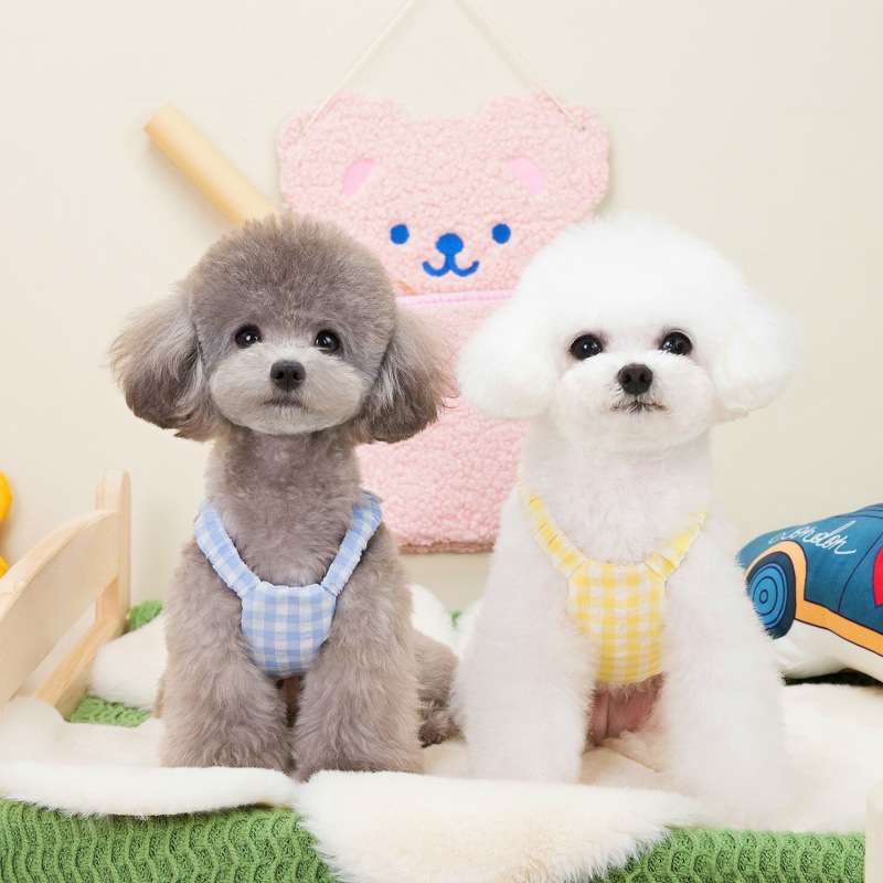 犬服 ふんわりギンガムチェックキャミソール