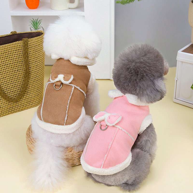 犬服 もこもこ防寒ベスト 愛犬用あったかウェア