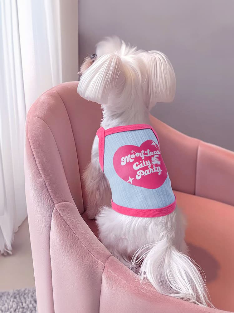 犬服 おしゃれハート タンクトップ