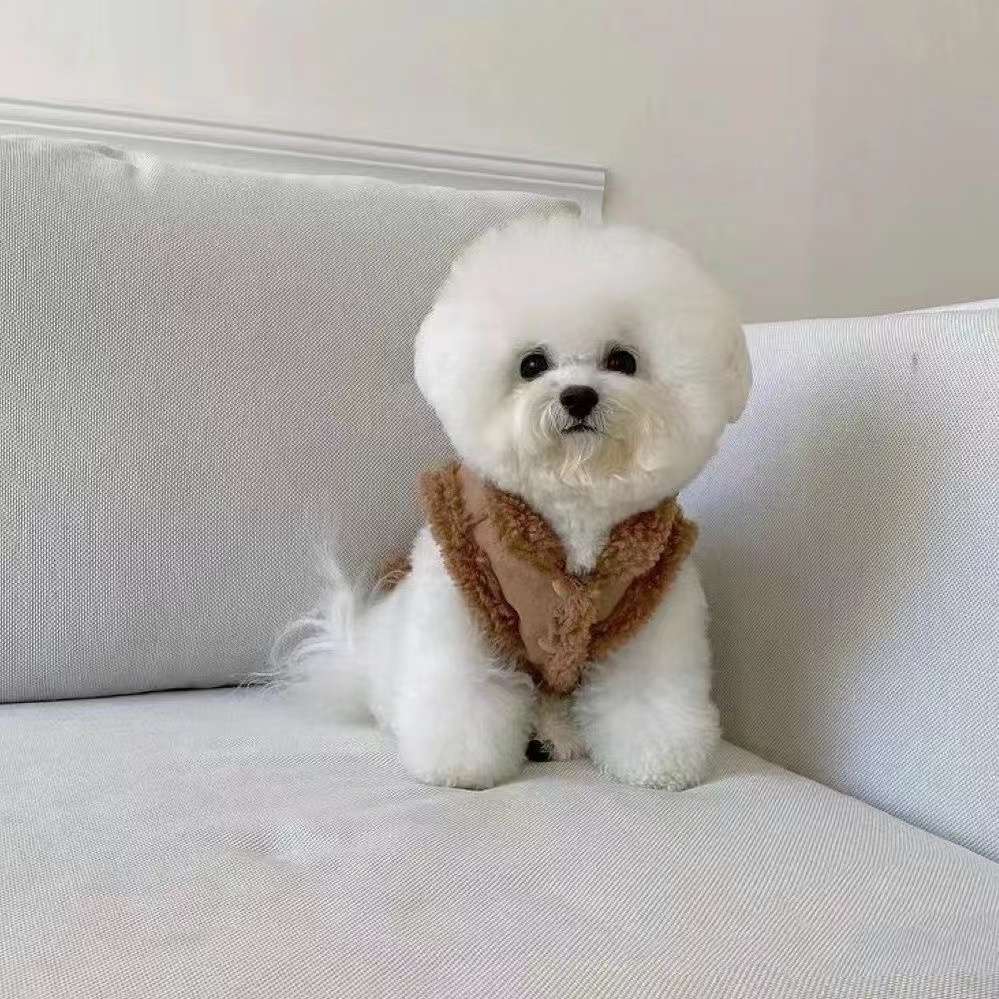 犬服 もこもこ防寒アウターベスト