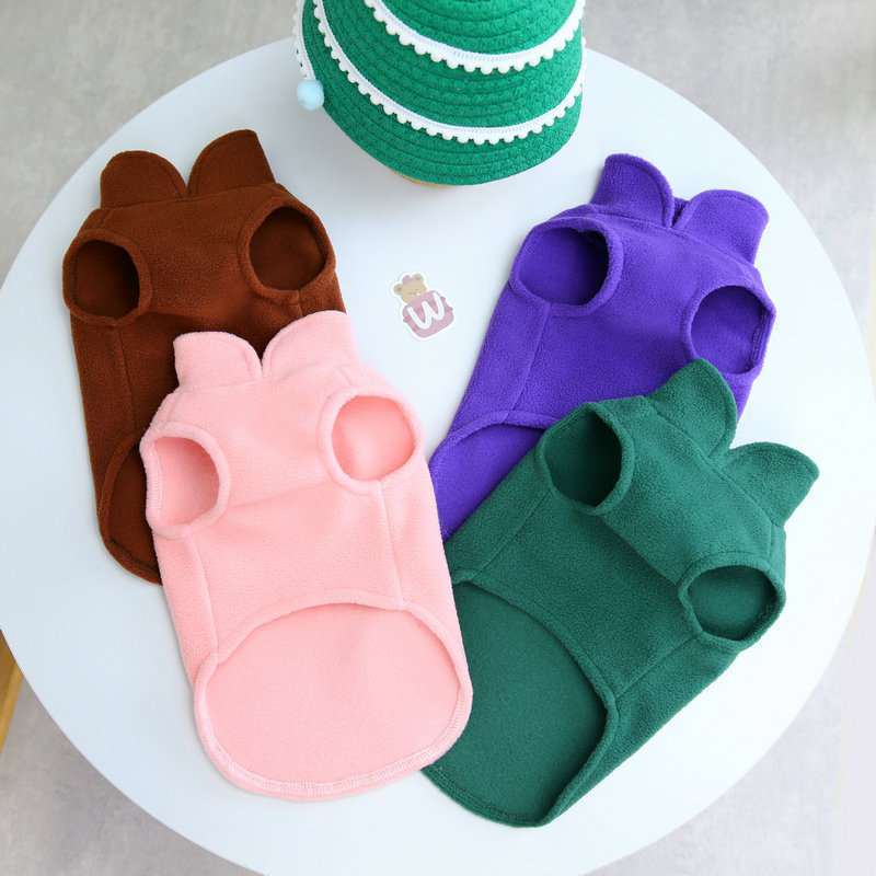 犬服 ふわもこペット用ベスト