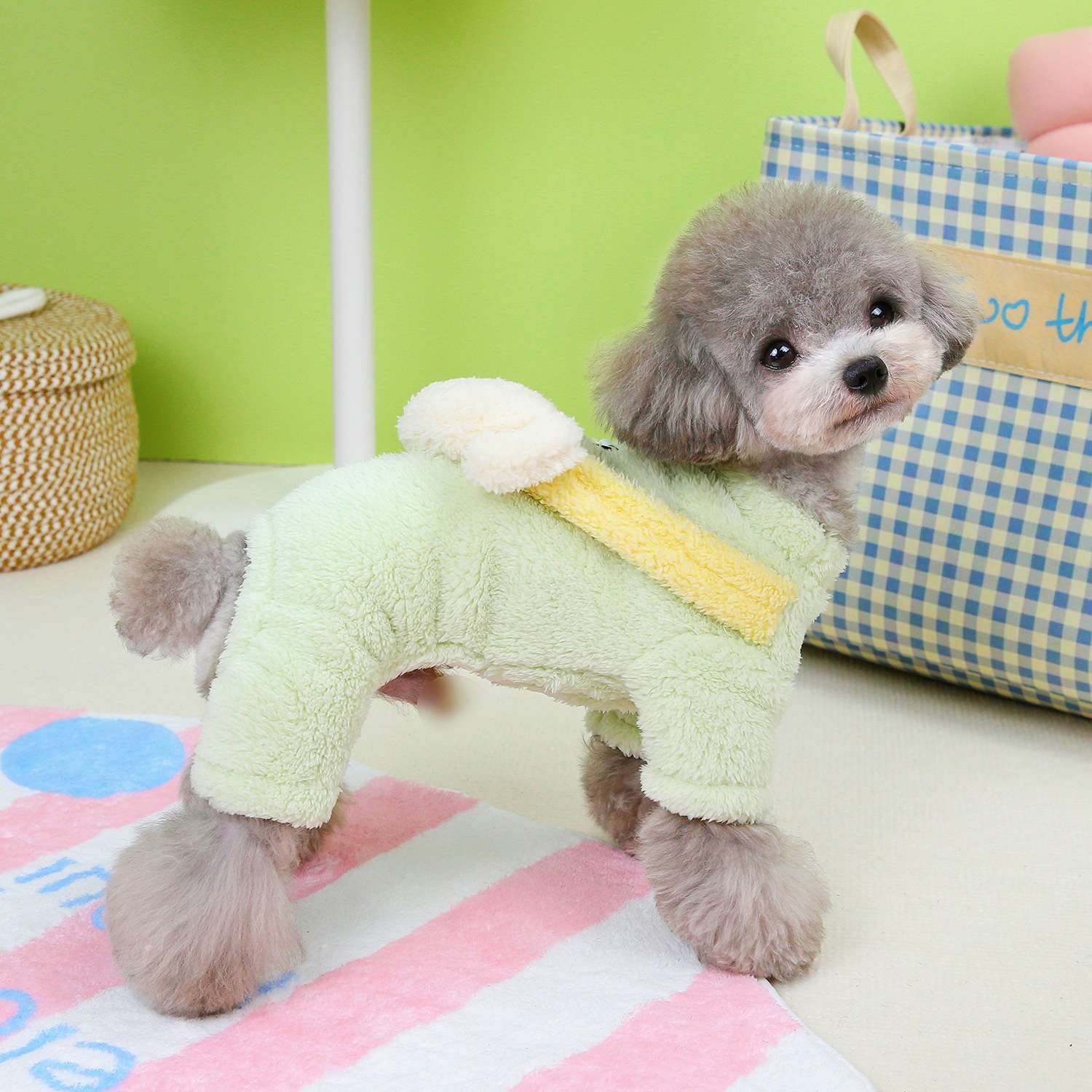 犬服 もこもこうさぎさん犬用着ぐるみパーカー