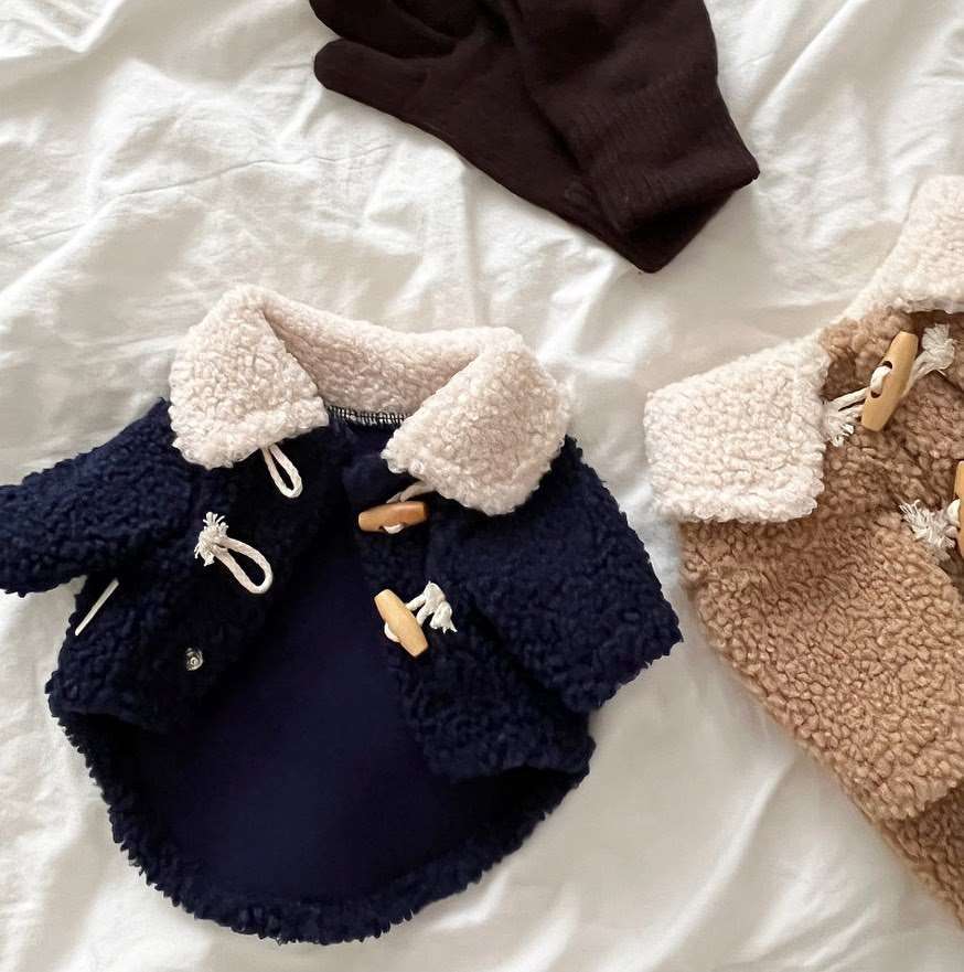 犬服 もこもこ着ぐるみ風ダッフルコート