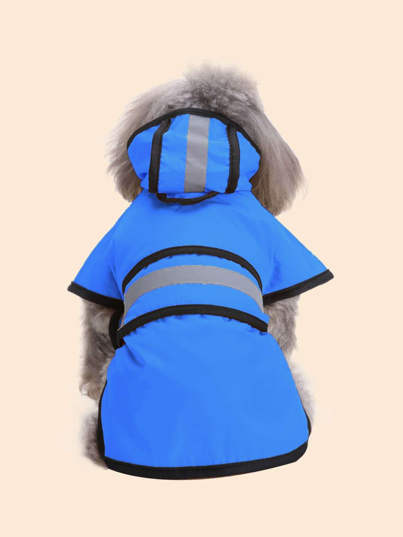 犬服 小型犬用レインウェア 反射テープ付き