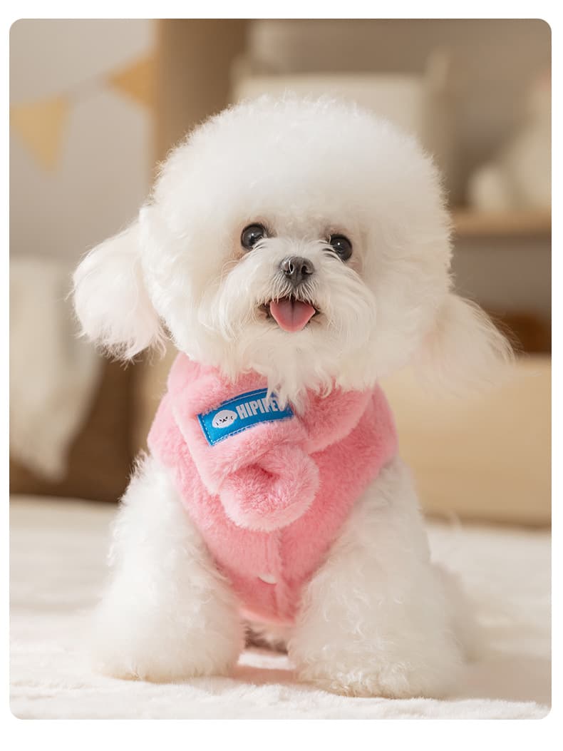 可愛い動物キャラクター総柄ニット犬服