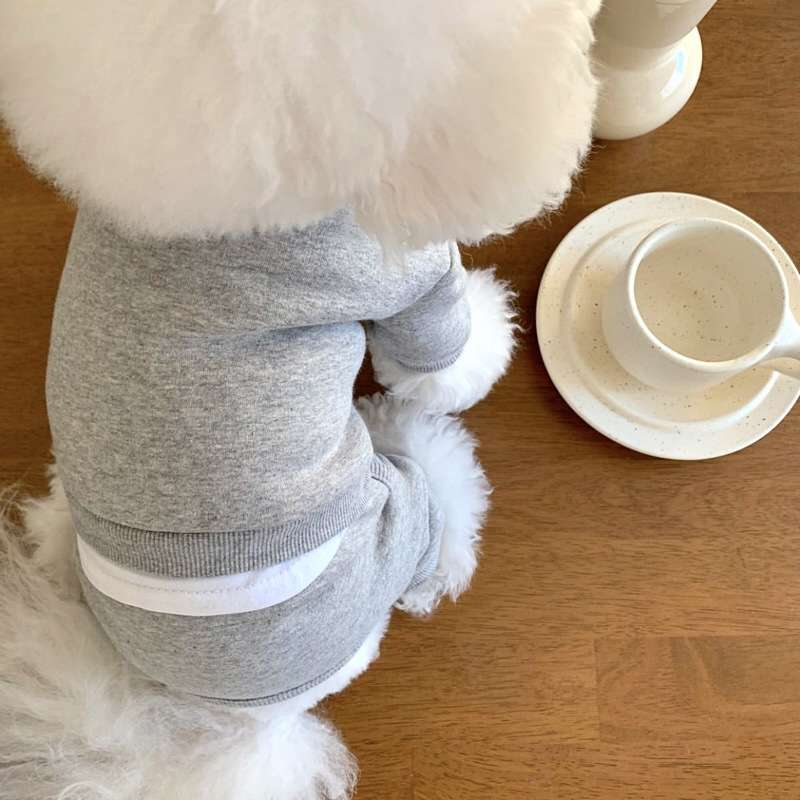 犬服 もこもこペット用重ね着風スウェット