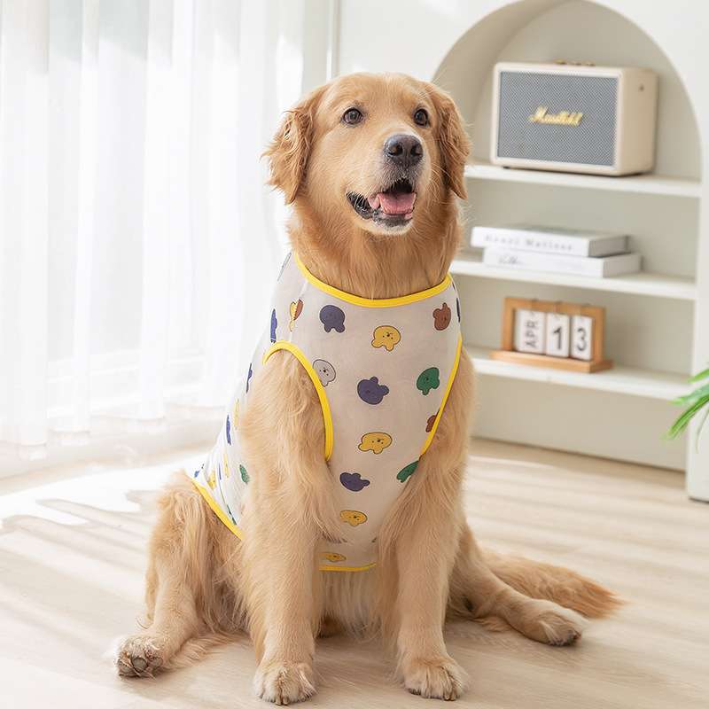 犬服 クマさん模様のかわいい犬用タンクトップ