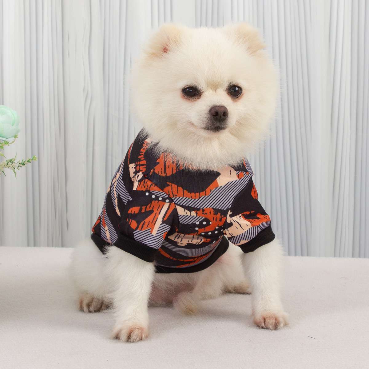犬服 ふわもこ小型犬用迷彩柄トレーナー
