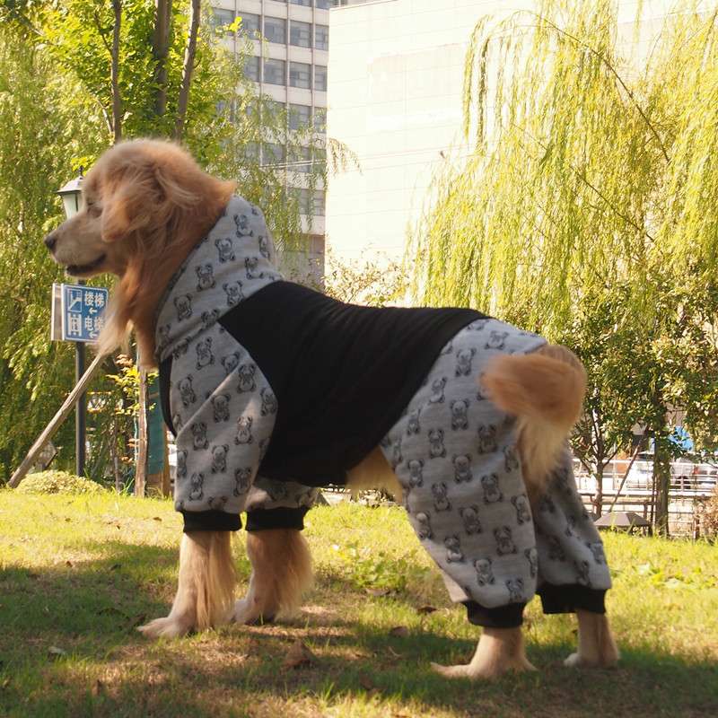 犬服 モコモコ全身つなぎパジャマ