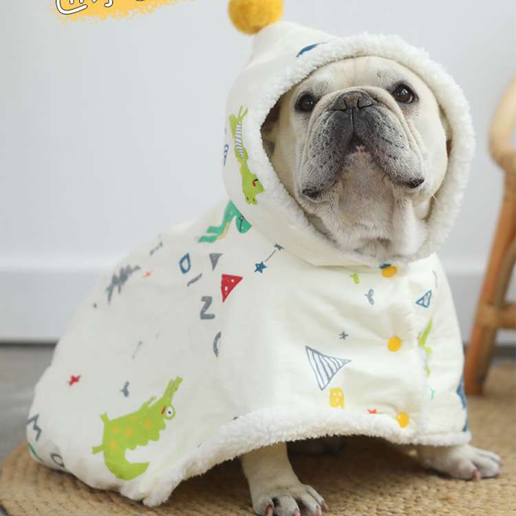 犬服 もこもこ耳付きペット用パーカー