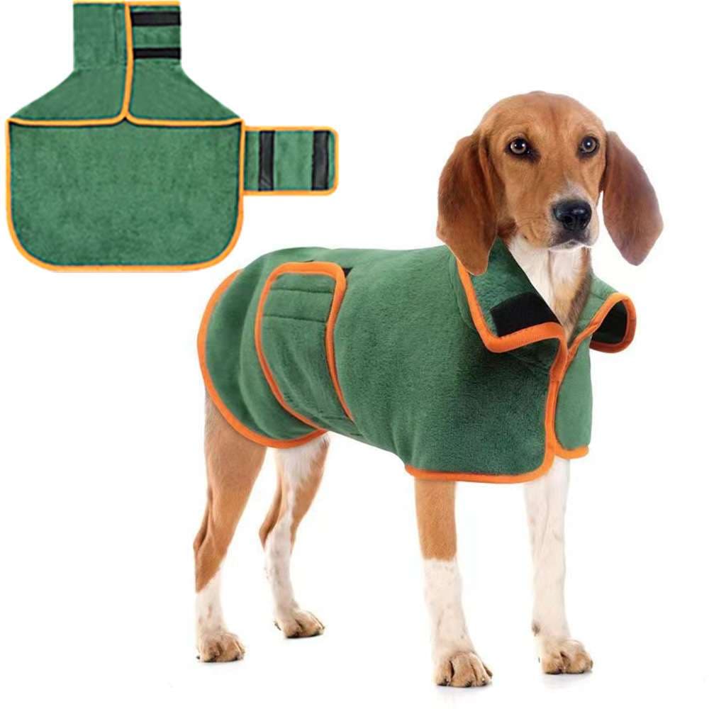 犬服 吸水性抜群のマイクロファイバードッグコート