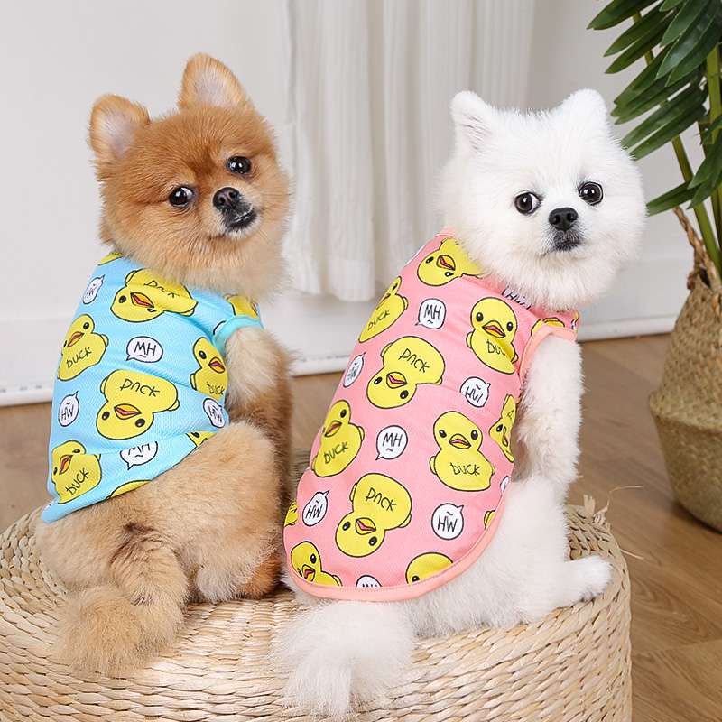 犬服 小型犬用アヒル柄タンクトップ
