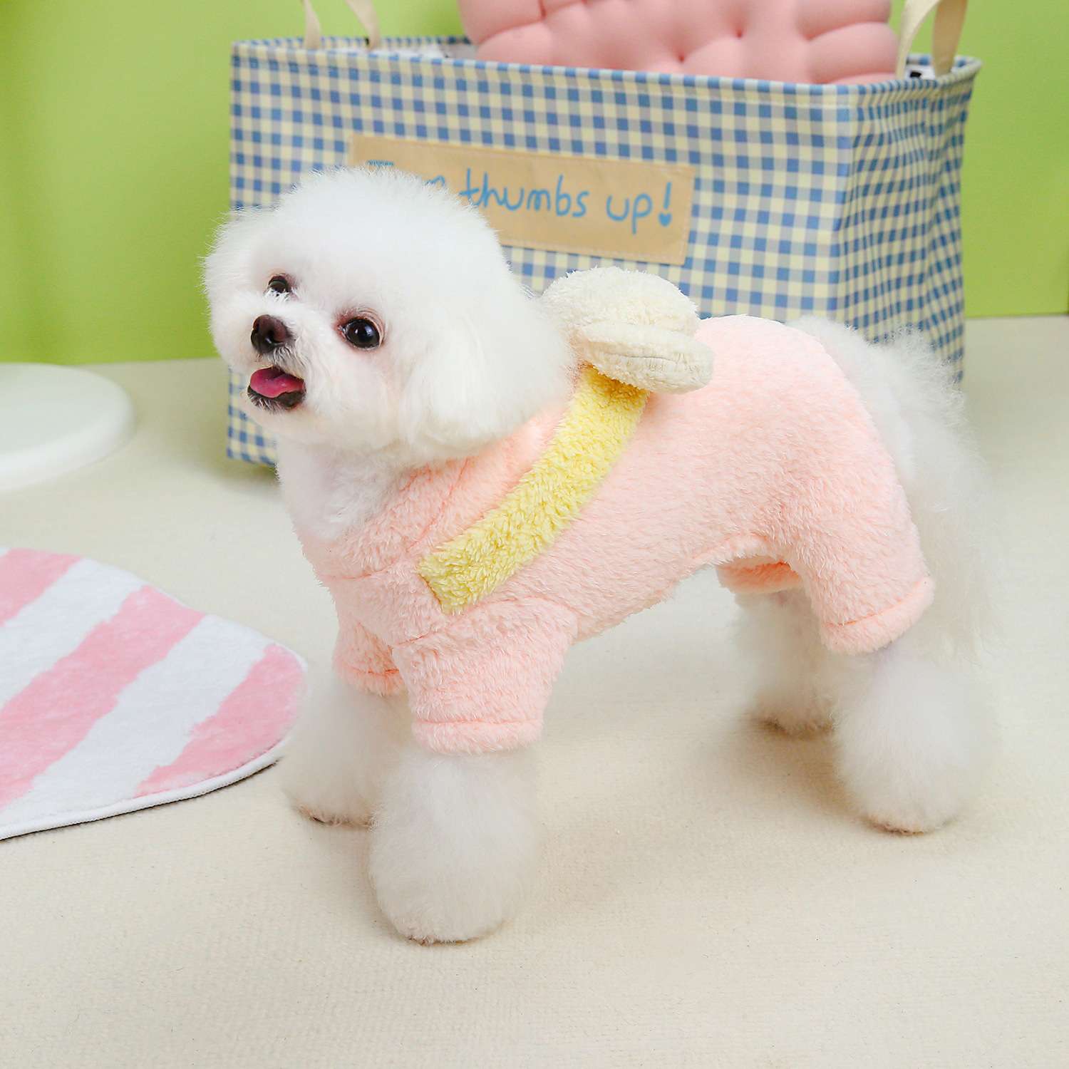 犬服 もこもこうさぎさん犬用着ぐるみパーカー